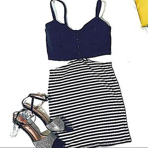 Material Girl cut out striped dress 🔥
